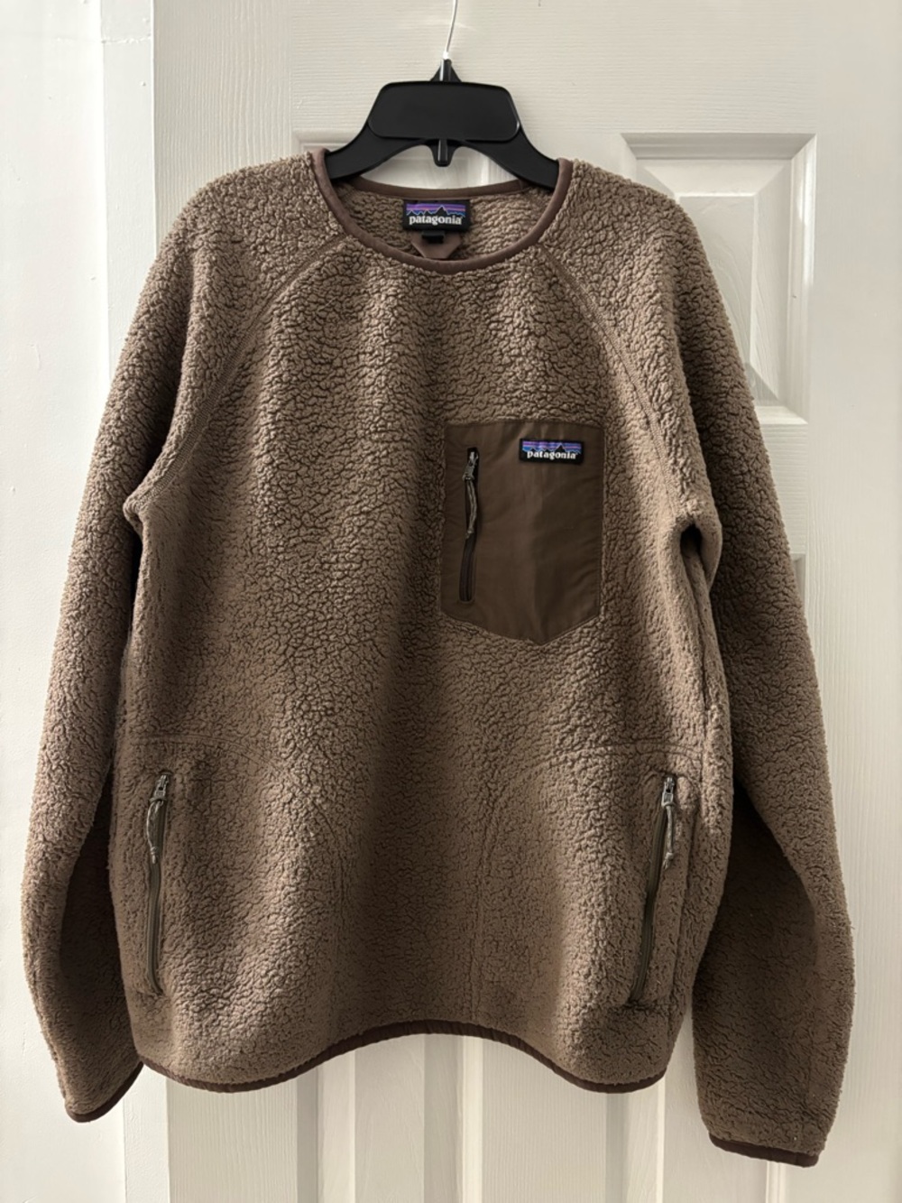 Patagonia Men's Brown Sherpa Crewneck Pullover